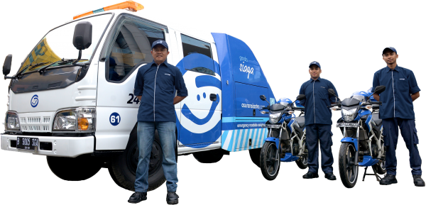 Garda Siaga - Layanan darurat kendaraan bermotor dari Asuransi Astra - Emergency Roadside Assistance. Mencakup layanan derek, aki habis, mati mesin, dll.