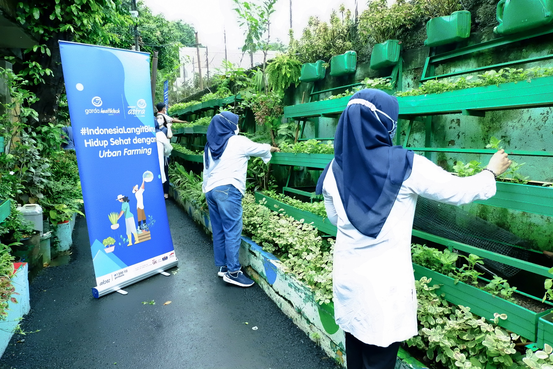 Kelompok wanita tani KBA Karina (Kampung Berseri Astra, Kampung Ramah Lingkungan Asuransi Astra) RW 01 Pela Mampang memiliki moto sejengkal tanah sejuta manfaat yang mengajak masyarakat untuk mulai hidup sehat dengan melakukan urban farming dalam rangkaian kampanye #IndonesiaLangitBiru.