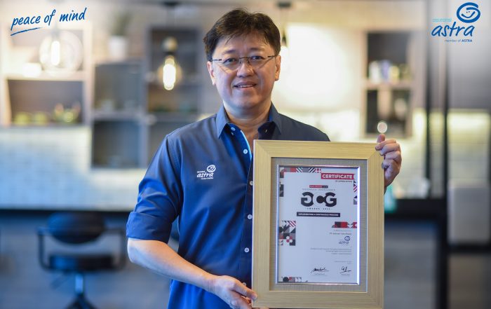 CEO Asuransi Astra, Rudy Chen menerima penghargaan Indonesia Excellence Good Corporate Governance Awards 2022
