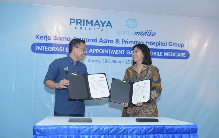 Kolaborasi Garda Medika dengan Rumah Sakit Primaya, Pasien Rawat Jalan Daftar Tanpa Antri dan Cashless dengan Fitur Express Appointment Garda Mobile Medcare
