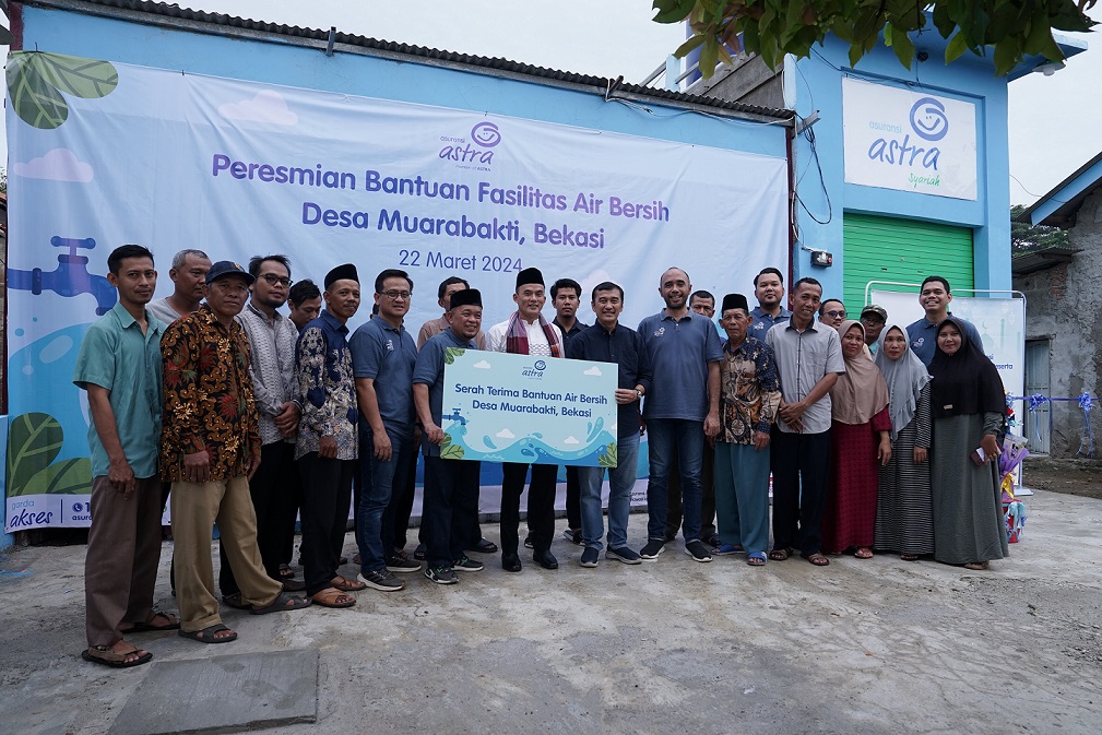 Peringati Hari Air Sedunia, Asuransi Astra Bangun  dan Resmikan Sarana Air Bersih di Desa Muarabakti, Bekasi